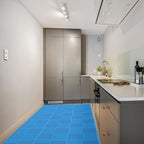 9 Pack Modular Interlocking Tiles Double Non-Slip 12"x12" Blue - Image 5