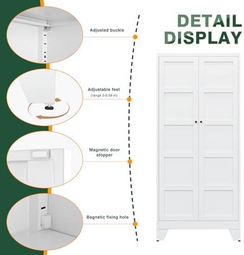Letaya 71" H Metal Storage Cabinet - Image 4