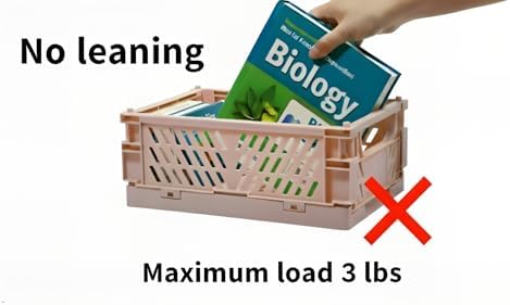4 Pack Pastel Crates for Storage, Plastic Folding Basket, Colorful Small - Image 2
