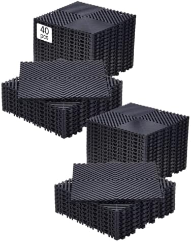 VEVOR Interlocking Drainage Mat, 12” x 12” Modular Interlocking Cushion by VEVOR