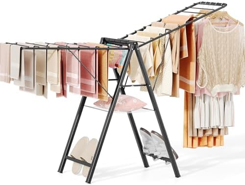 APEXCHASER Clothes Drying Rack, 67.7" L Height Adjustable by APEXCHASER