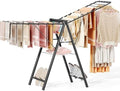 APEXCHASER Clothes Drying Rack, 67.7" L Height Adjustable by APEXCHASER