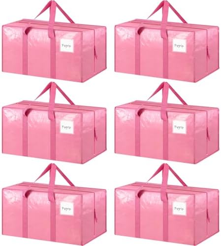 6 Pack Extra Heavy Duty Large Moving Bags by Fygrip