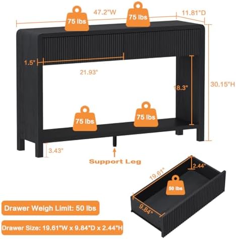 FATORRI Console Table with Storage - Image 2