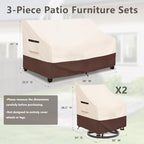 Rileytee Patio Furniture Covers Set Waterproof 3Pcs - Image 2