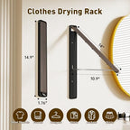 Clothes Drying Rack, Laundry Room Wall Mounted Retractable Clothes Hanger - Image 2