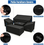 SIRUITON 5-Piece Patio Furniture Covers Waterproof, Lawn Patio Set Covers - Image 2