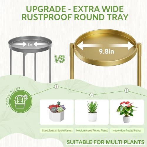 iDavosic.ly 5 Tier Large Plant Stand Indoor Outdoor, 10 In Wide Tray - Image 3