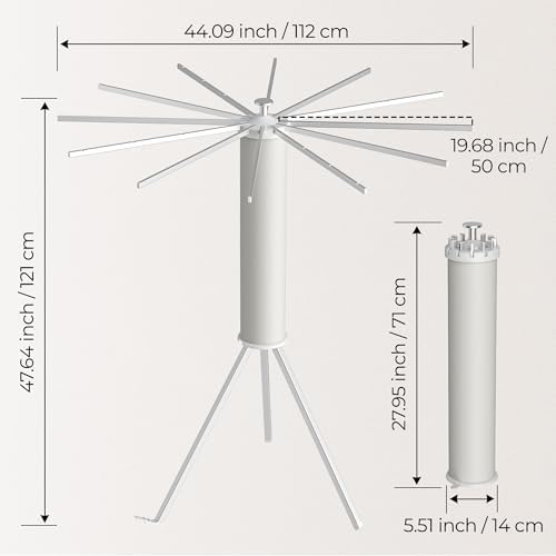 SUNOUTLY Tripod Clothes Drying Rack, Garment Rack Portable and Foldable Space - Image 2