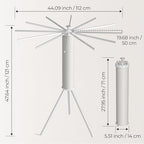 SUNOUTLY Tripod Clothes Drying Rack, Garment Rack Portable and Foldable Space - Image 2