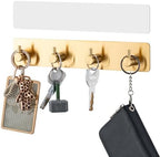 Key Holder with 4 Hooks, Adhesive Key Hanger Organizer by Unknown