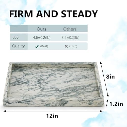 Real Natural Marble Tray for Bathroom, Kitchen Counter & Desktop - Image 2