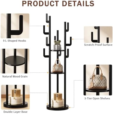 Yoobure Rotary Coat Rack Freestanding - Image 5