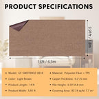 Grefinity Marine Carpet, 6 FT x 14 FT Light Brown Indoor Outdoor Carpet - Image 2