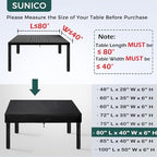 SUNICO Outdoor Table Covers Waterproof Rectangle 80x40x6in - Image 2
