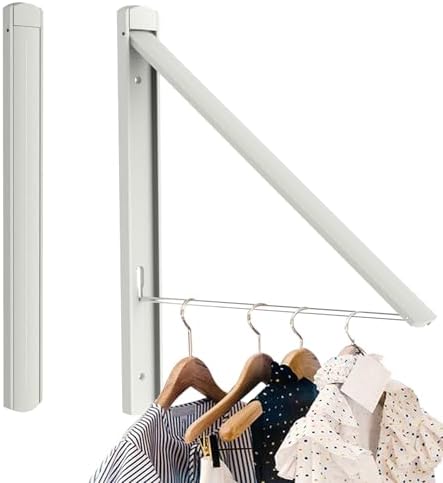 Wall Mounted Clothes Drying Rack, 65LB Folding Laundry Rack by SunEegral