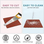 Plastic Interlocking Deck Tiles 12 Pack, 12in Waterproof Patio Flooring - Image 2