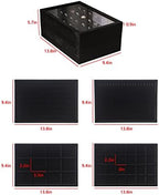 Coward Set of 5 Stackable Jewelry Organizer Tray Necklace Earring Box Storage - Image 7