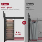 Tajsoon Laundry Sorter with Hanging Bar, 4 Section Laundry Hamper - Image 5