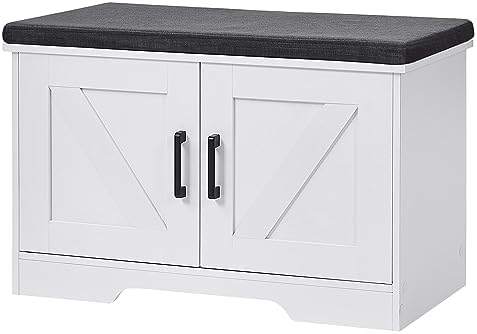 HOMSHO Farmhouse Shoe Storage Bench by HOMSHO