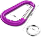 sprookber 3" Aluminum Carabiner D Ring, Caribeener Clips, Spring Snap Hook - Image 2