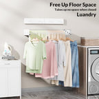 Foldable Wall-Mounted Clothes Drying Rack, 23.6 Inches, Holds up to 60 lbs - Image 3