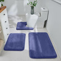 HUXMEYSON 3-Piece Memory Foam Bathroom Rug Set, Royal Blue by HUXMEYSON