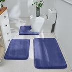HUXMEYSON 3-Piece Memory Foam Bathroom Rug Set, Royal Blue by HUXMEYSON