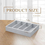 Amylove 4 Pcs Gray Sunglass Organizer Trays 4 Grids Velvet Glasses Holder - Image 2