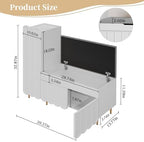 3More L-Shaped Entryway Shoe Bench - Image 2