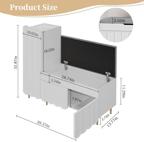 3More L-Shaped Entryway Shoe Bench - Image 2