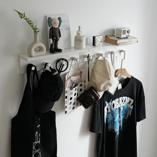 Entrance Coat Rack ，Coat Hooks, Wall-Mounted Wooden Hook Rack, Wall-Mounted - Image 4