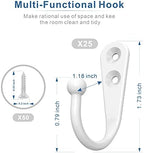 ZAYBOD 25 Pack White Hooks for Hanging - Image 3