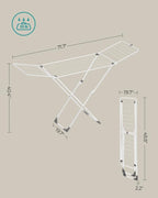 SONGMICS Clothes Drying Rack, Heavy Duty, 2 Gullwings - Image 6