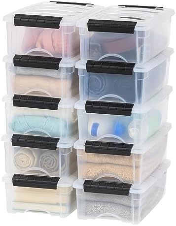 IRIS USA 10-Pack 6 Quart Storage Bins by IRISUSA