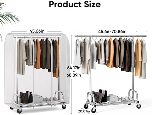HOKEEPER Clothes Rack with Cover Clothing Racks - Image 4