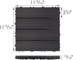 Design House Square Deck Tile, Modern Ebony - Image 5