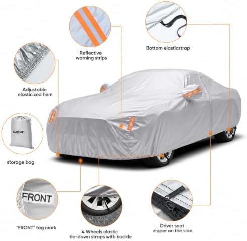 Car Cover Custom Fit for Ford Mustang 1994-2026, Outdoor Waterproof All Weather - Image 2