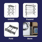 BLACK+DECKER Space Saving 3-Tier Expandable Clothes Drying Rack, Foldable - Image 6