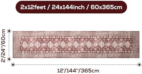 2x12 Runner Rug Washable Non Slip Floor Mat - Image 2