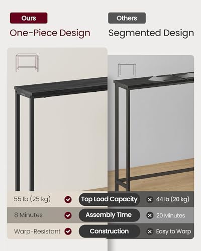 VASAGLE 31.5" Console Table, Narrow Behind Couch Table, 1 Tier - Image 3