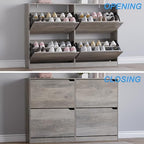 BORNOON Shoe Cabinet with 4 Flip Drawers, Narrow Hidden Shoe Storage Cabinet - Image 5