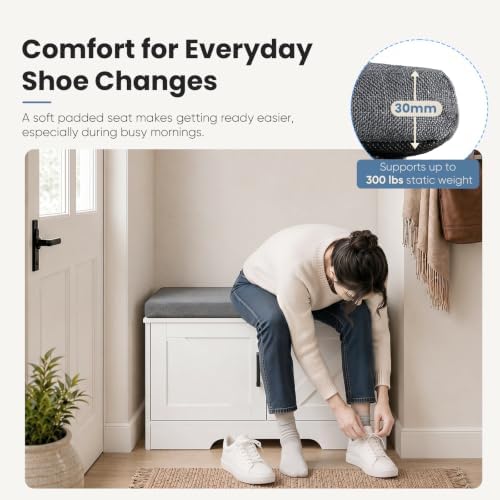 NEWBULIG Shoe Bench with Storage - Image 6