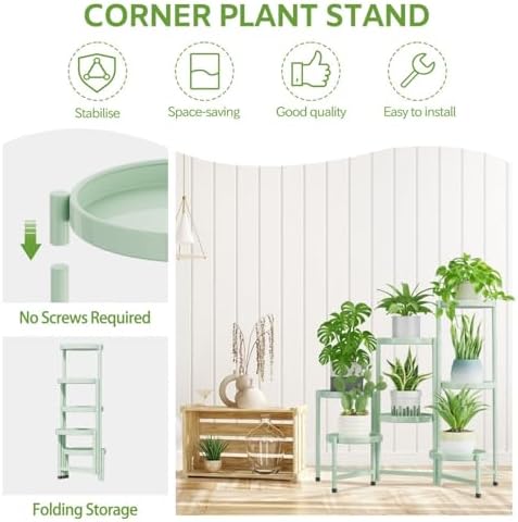 iDavosic.ly 7 Tier Large Plant Stand Indoor Outdoor, 10 In Wide Tray - Image 5