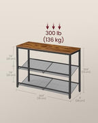 VASAGLE 3-Tier Shoe Rack, Adjustable, Freestanding - Image 3