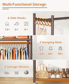 HOMIDEC Clothes Rack, 79.7" Double-Tier Clothing Rack - Image 4