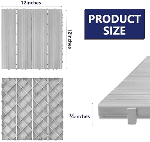 72 PCS Plastic Interlocking Deck Tiles - Image 2