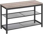 HOOBRO Shoe Bench, 3-Tier Shoe Rack, Industrial Shoe Organizer Storage Bench by HOOBRO