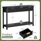 Lulive Fluted Console Table, 51 Inch Entryway Table - Image 2