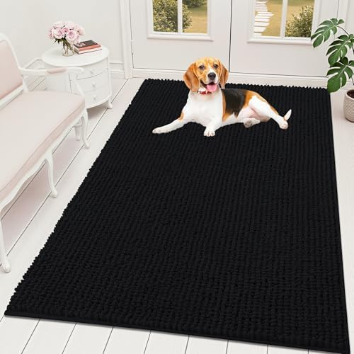 OLANLY Dog Door Mat for Muddy Paws 59x35, Extra Absorbent Chenille Mud Mat by OLANLY